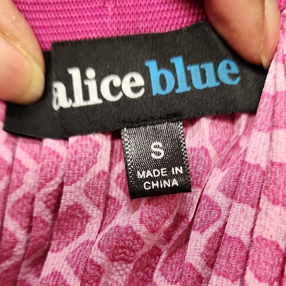 Alice Blue Fuchsia Geometric Midi Skirt - Picture 2 of 4